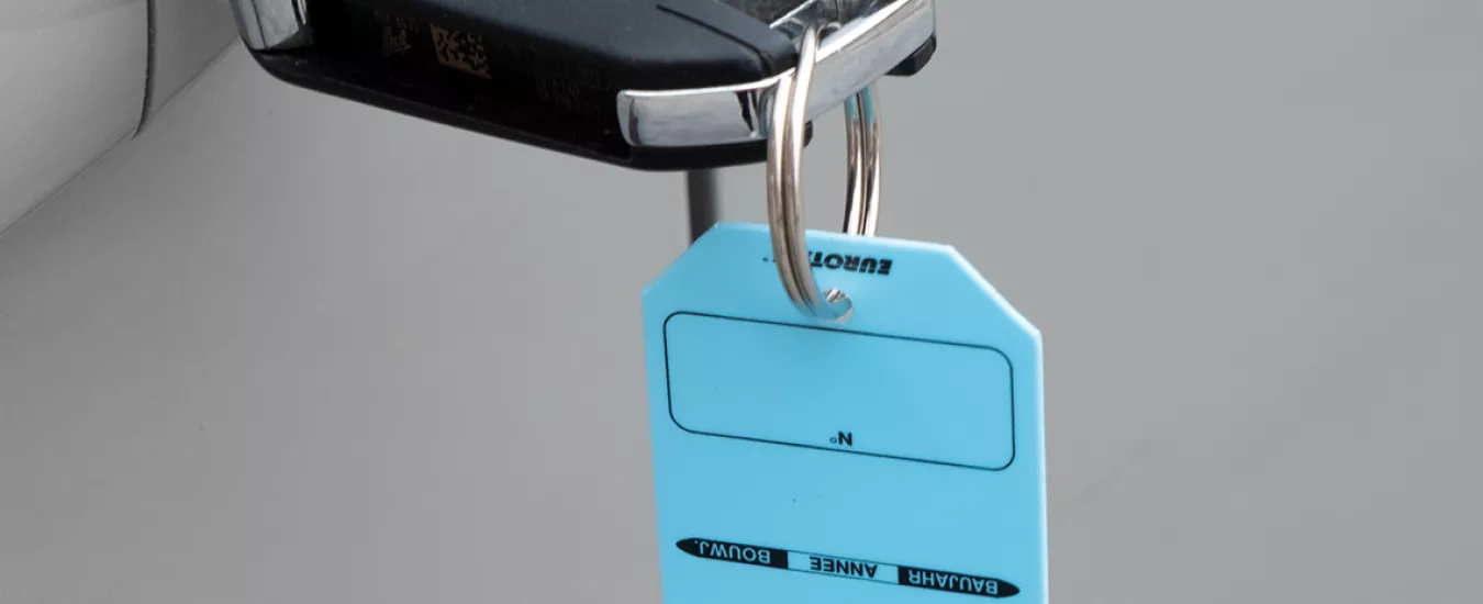 Identificatore Chiave Rotondo Di Alluminio Di Stampa Grigio - Foto 6