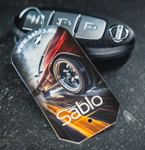 Personalised Car Key Tag with ring